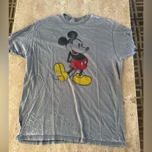 Disney Gray T-Shirt with Mickey Mouse Graphic